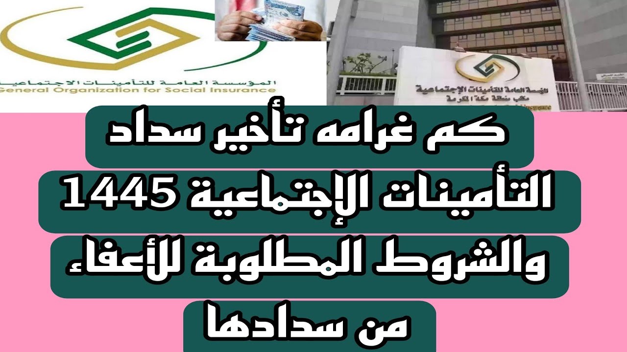 غرامة تأخير سداد التأمينات الاجتماعية