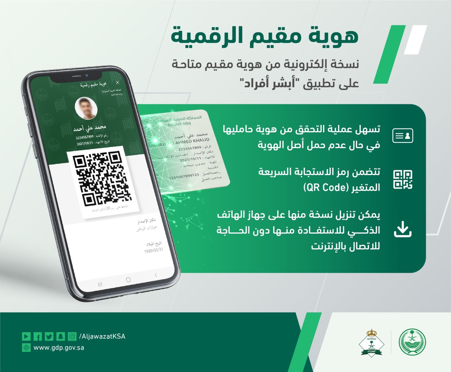 الخدمات الإلكترونية أبشر أفراد