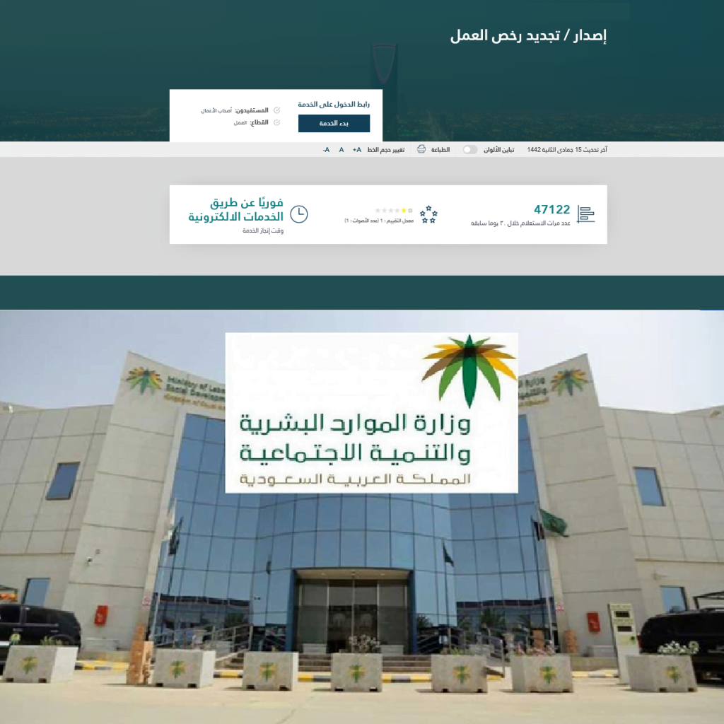 الاستعلام عن صلاحية رخصة العمل