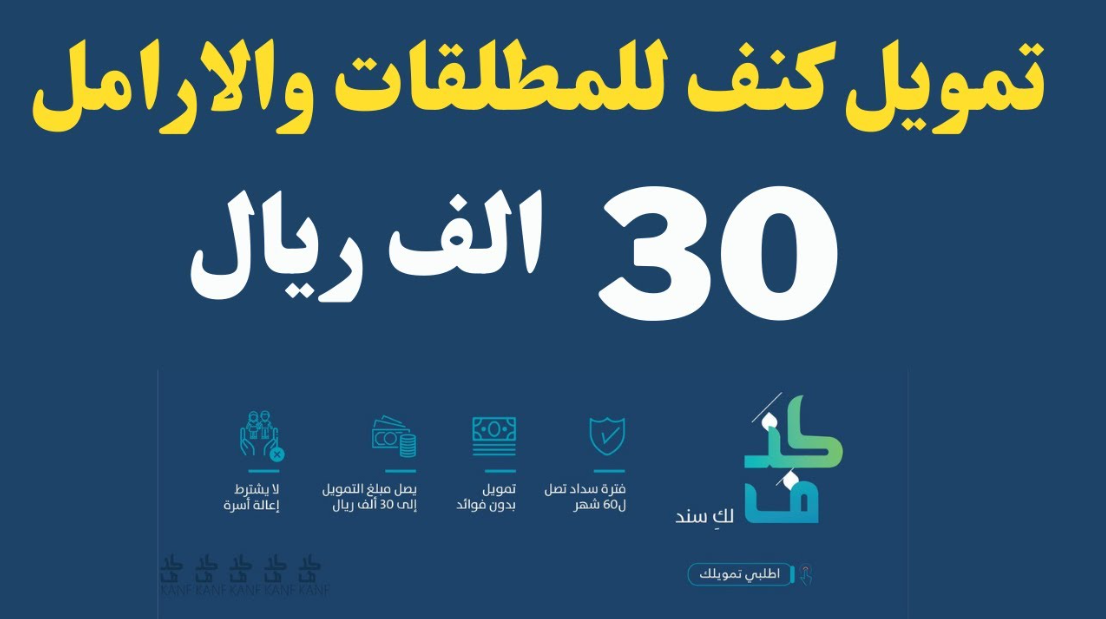 ما شروط تمويل كنف للمطلقات والأرامل 